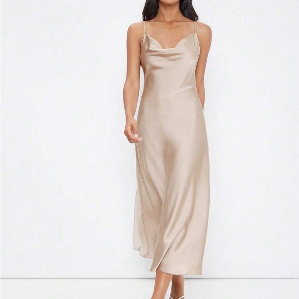 SHEIN Taupe Slip Dress
